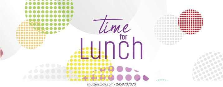 time for lunch with creatif font design.