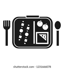 Time to lunch icon. Simple illustration of time to lunch vector icon for web design isolated on white background