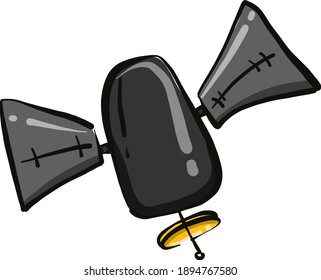 Time machine, illustration, vector on white background