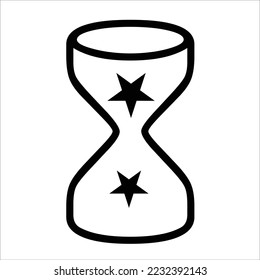 time machine but with sand vector logo star