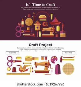 Time to make craft projects promotional Internet posters