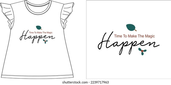time to make the magic happen t shirt graphic design vector illustration digital file