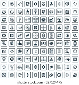 time management 100 icons universal set for web and mobile
