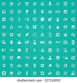 time management 100 icons universal set for web and mobile
