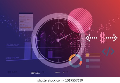 Time Management Abstract - Illustration as EPS 10 File