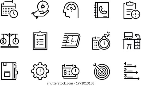 Time Management, Appointment icons vector design 