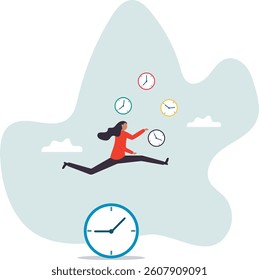Time management for best efficiency and productivity, manage project and control timeline or schedule,character for design.