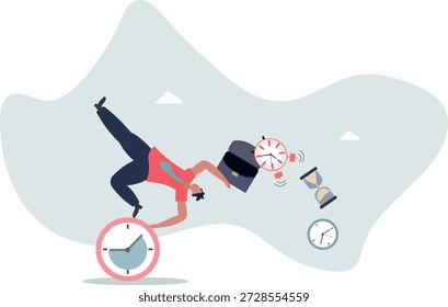 Gestión del tiempo para la mejor eficiencia y productividad, gestionar el proyecto y controlar el cronograma o el horario, la vida y el empleo de las personas.