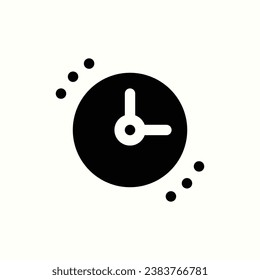 Zeitmanagement, schwarzes Symbol, einzeln auf hellem Hintergrund, perfekt für Website, Blog, Logo, Grafikdesign, soziale Medien, Benutzeroberfläche, mobile App