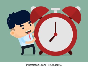 Time Management Business Concept Cartoon Illustration Stock Vector ...