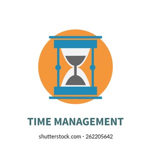 Time management for business and personal development concept, efficiency planning and success productivity organization for progress improvement. Flat design style modern vector illustration
