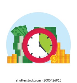 Time management. Business planning. Flat vector template Style Suitable for Web Landing Page, Background.
