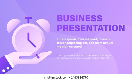 Time Management. Business Presentation Background with Illustration.