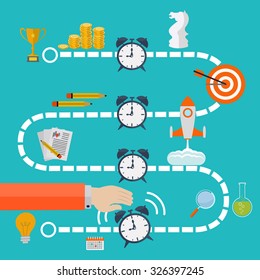 Time management business vector concept