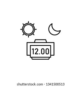 Time management, clock, day, hour, night, time icon. Element of time management icon. Thin line icon for website design and development, app development. Premium icon