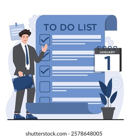 Time management concept to do list task planning, and job checklist efficiency work plan schedule