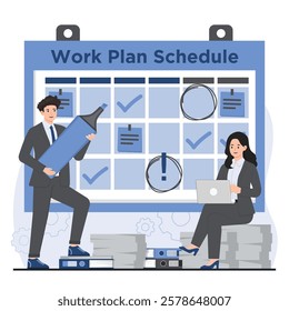 Time management concept to do list task planning, and job checklist efficiency work plan schedule