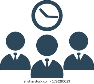 Concepto de gestión del tiempo. Diseño de iconos planos.