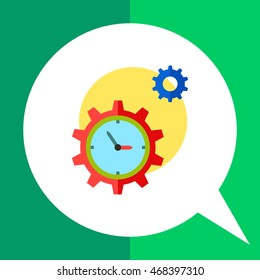 Time Management Concept Icon with Gears