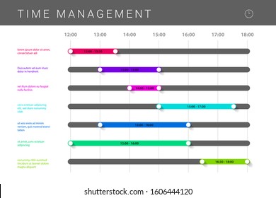 Time management concept. Infographic design template. Vector illustration