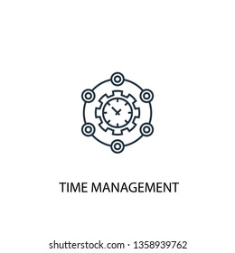 Time Management concept line icon. Simple element illustration. Time Management concept outline symbol design. Can be used for web and mobile UI/UX