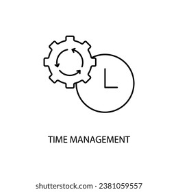 Time management concept line icon. Simple element illustration. Time management concept outline symbol design.