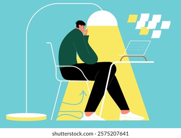 Time management concept. Modern flat digital illustration of time management metaphor, a stopwatch, timeline and people in workflow. Creative vector illustration for web page, banner, poster, ads.