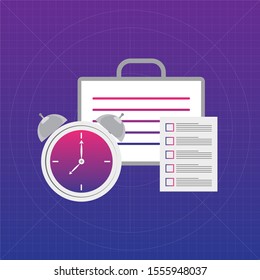 Time management concept planning design