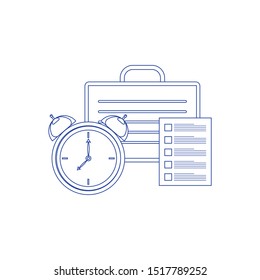 Time management concept planning. Concept of line icon