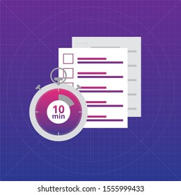 Time management concept planning, organization, working time. Flat vector illustration.