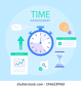 Time Management Concept Planning Organization Working Stock Vector ...