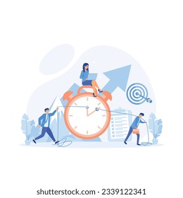 Time management concept. Projects and deadlines. flat vector modern illustration  