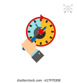 Time Management Concept and Spanner Icon
