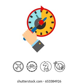 Time Management Concept and Spanner Icon