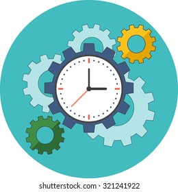 Time management concept. Vector flat design