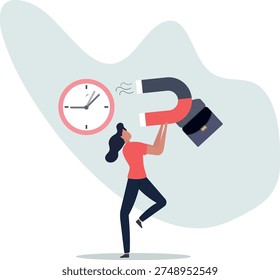 Time management, control business time or work deadline concept.person's life situation and his activities.