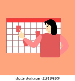 Time management to control target productivity in Business. Illustration of managing time or schedule work responsibilities