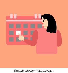 Administración de tiempo para controlar la productividad de destino en el negocio. Ilustración de la gestión de las responsabilidades de trabajo relativas al tiempo o al calendario
