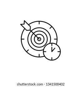 Time management, deadline icon. Element of time management icon. Thin line icon for website design and development, app development. Premium icon