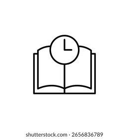 Gestión Del Tiempo Para La Educación Con El Libro Y El Reloj Diseño Minimalista
