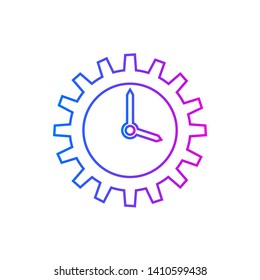 time management, efficiency vector icon on white background