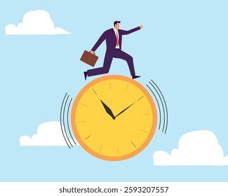 Time management, effort or efficiency boost, productivity to finish project, teamwork or planning, multitasking or finish work within deadline concept