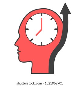 Time management equals growth vector illustration with transparent background