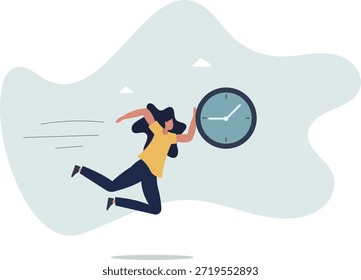 Fracaso en la gestión del tiempo, libertad para pasar tiempo con la familia y el ser querido, exceso de trabajo o trabajo de oficina concepto de horas extras de trabajo de rutina. vida y empleo de las personas.