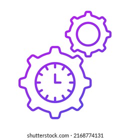 time management Finance Related Vector Line Icon. Editable Stroke Pixel Perfect.