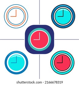 time management in flat design style