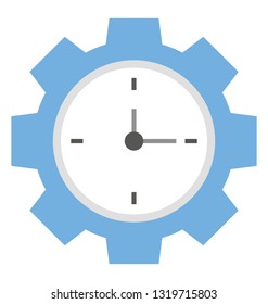 Time management flat icon 