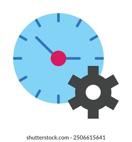 Time Management Flat Icon Design For Personal nad Commercial Use
