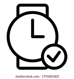Icono plano de administración de tiempo aislado en fondo blanco
