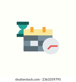 time management flat icon, isolated icon in light background, perfect for website, blog, logo, graphic design, social media, UI, mobile app